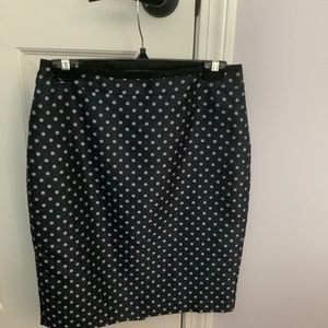 Ann Taylor Polka Dot Pencil Skirt